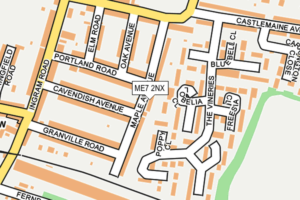 ME7 2NX map - OS OpenMap – Local (Ordnance Survey)