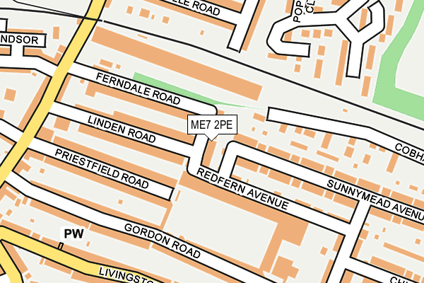 ME7 2PE map - OS OpenMap – Local (Ordnance Survey)