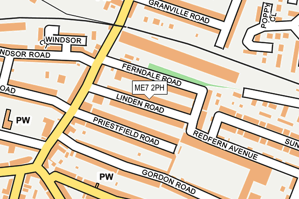 ME7 2PH map - OS OpenMap – Local (Ordnance Survey)