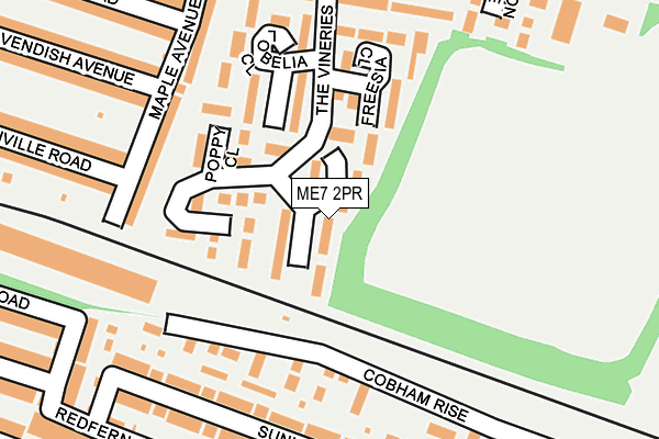 ME7 2PR map - OS OpenMap – Local (Ordnance Survey)
