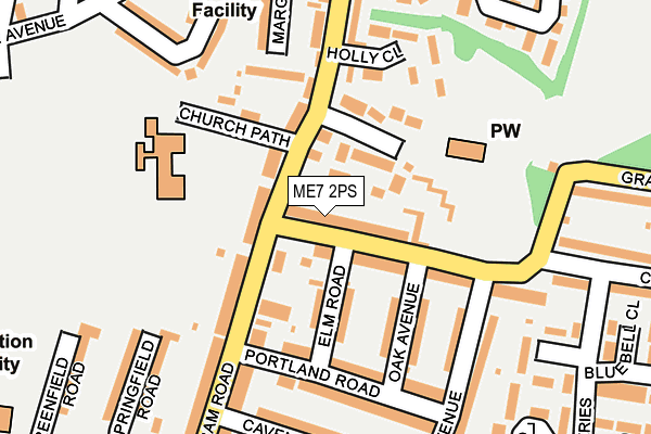 ME7 2PS map - OS OpenMap – Local (Ordnance Survey)