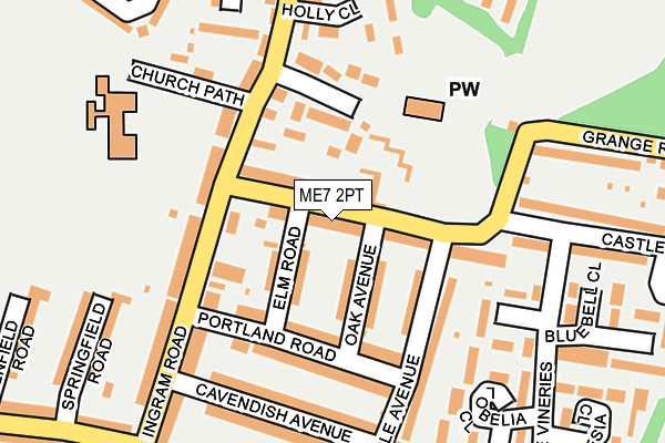 ME7 2PT map - OS OpenMap – Local (Ordnance Survey)