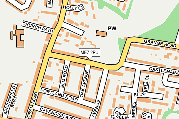 ME7 2PU map - OS OpenMap – Local (Ordnance Survey)