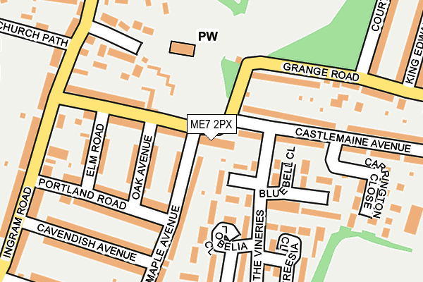 ME7 2PX map - OS OpenMap – Local (Ordnance Survey)