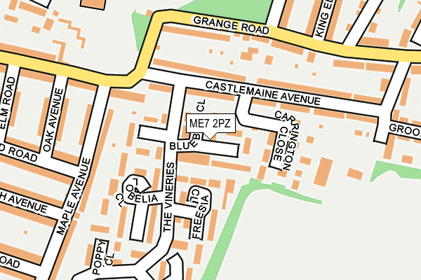 ME7 2PZ map - OS OpenMap – Local (Ordnance Survey)