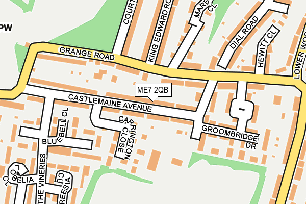 ME7 2QB map - OS OpenMap – Local (Ordnance Survey)