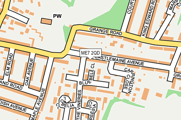 ME7 2QD map - OS OpenMap – Local (Ordnance Survey)