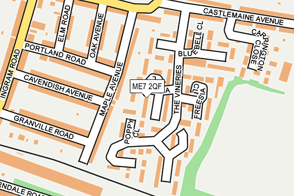 ME7 2QF map - OS OpenMap – Local (Ordnance Survey)