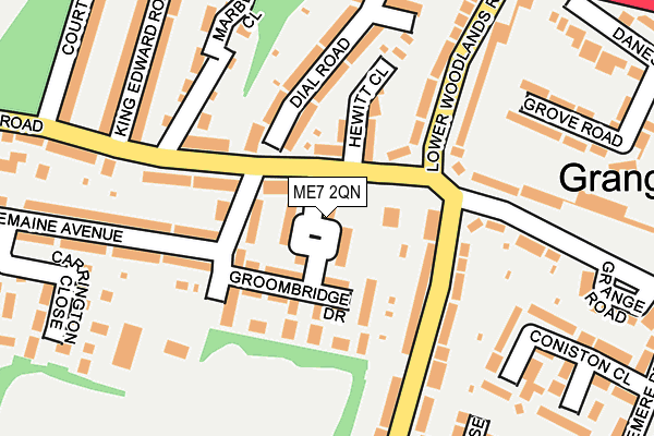 ME7 2QN map - OS OpenMap – Local (Ordnance Survey)