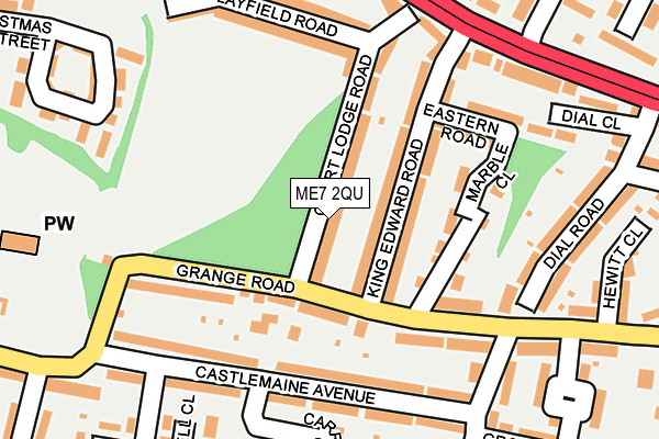 ME7 2QU map - OS OpenMap – Local (Ordnance Survey)
