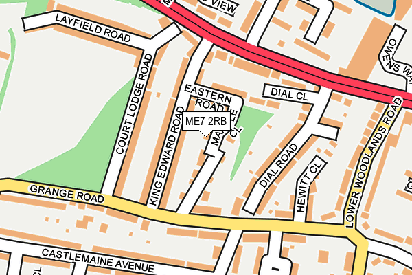 ME7 2RB map - OS OpenMap – Local (Ordnance Survey)