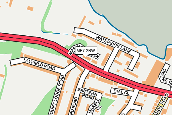 ME7 2RW map - OS OpenMap – Local (Ordnance Survey)