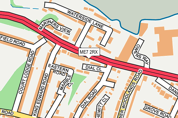 ME7 2RX map - OS OpenMap – Local (Ordnance Survey)