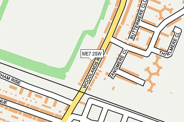ME7 2SW map - OS OpenMap – Local (Ordnance Survey)