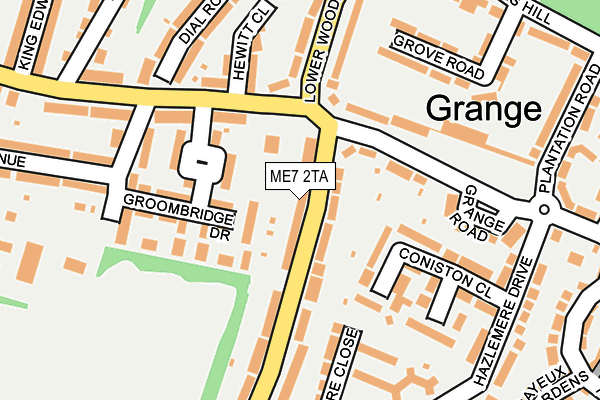 ME7 2TA map - OS OpenMap – Local (Ordnance Survey)
