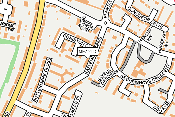 ME7 2TD map - OS OpenMap – Local (Ordnance Survey)
