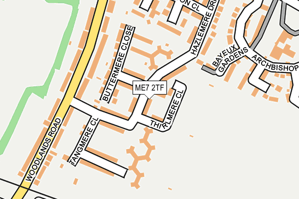 ME7 2TF map - OS OpenMap – Local (Ordnance Survey)