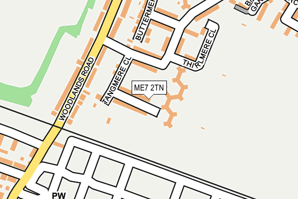 ME7 2TN map - OS OpenMap – Local (Ordnance Survey)