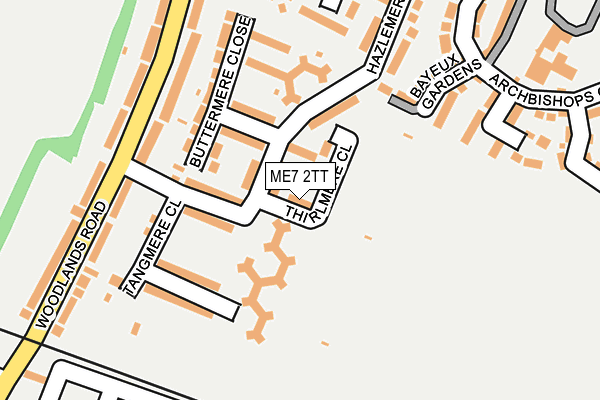 ME7 2TT map - OS OpenMap – Local (Ordnance Survey)