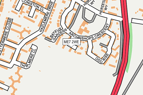 ME7 2WE map - OS OpenMap – Local (Ordnance Survey)