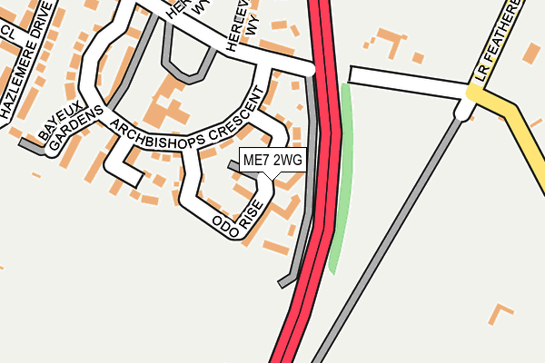 ME7 2WG map - OS OpenMap – Local (Ordnance Survey)