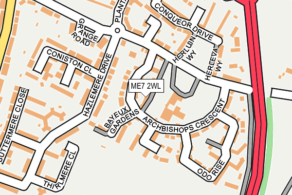 ME7 2WL map - OS OpenMap – Local (Ordnance Survey)