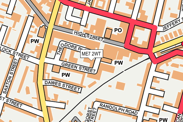 ME7 2WT map - OS OpenMap – Local (Ordnance Survey)