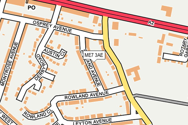 ME7 3AE map - OS OpenMap – Local (Ordnance Survey)