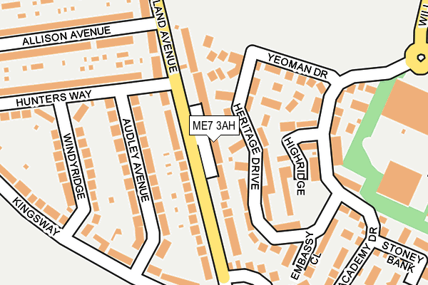 ME7 3AH map - OS OpenMap – Local (Ordnance Survey)