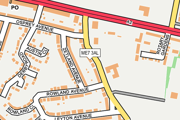 ME7 3AL map - OS OpenMap – Local (Ordnance Survey)