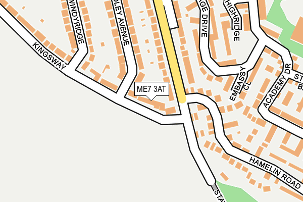 ME7 3AT map - OS OpenMap – Local (Ordnance Survey)