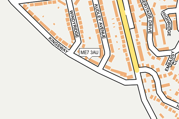 ME7 3AU map - OS OpenMap – Local (Ordnance Survey)