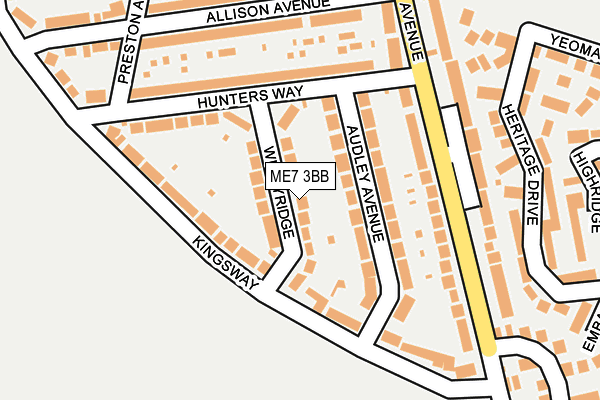ME7 3BB map - OS OpenMap – Local (Ordnance Survey)