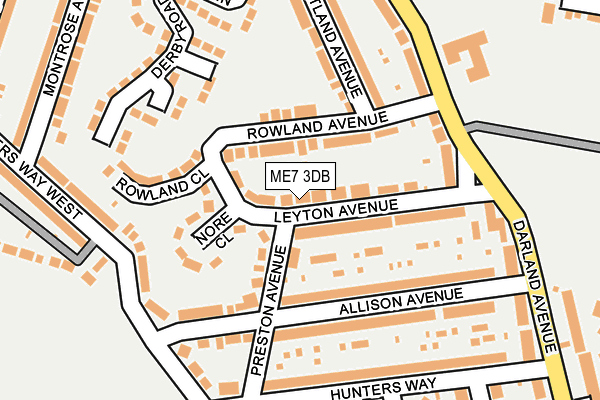 ME7 3DB map - OS OpenMap – Local (Ordnance Survey)