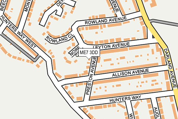 ME7 3DD map - OS OpenMap – Local (Ordnance Survey)