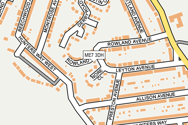 ME7 3DH map - OS OpenMap – Local (Ordnance Survey)