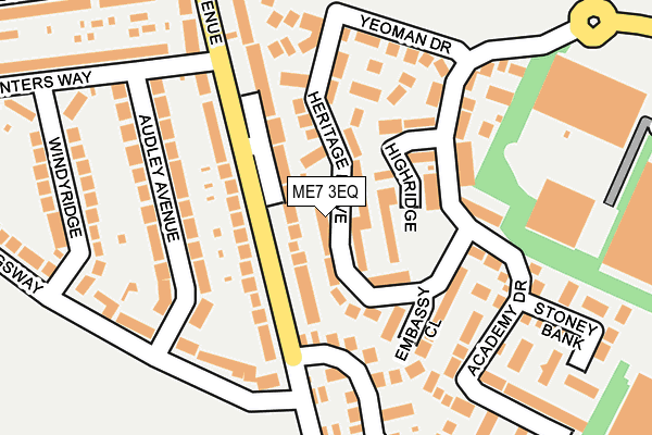 ME7 3EQ map - OS OpenMap – Local (Ordnance Survey)