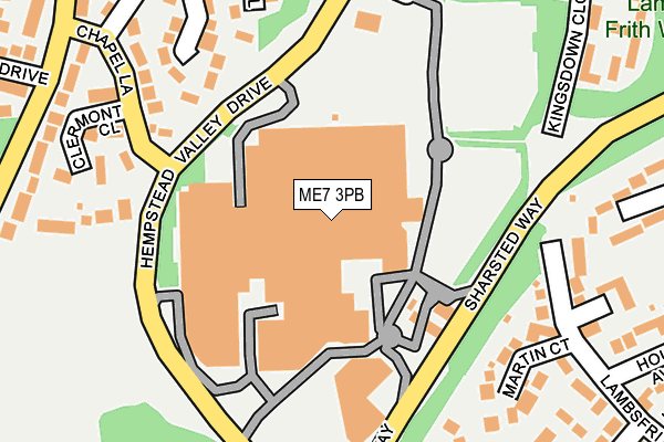 ME7 3PB map - OS OpenMap – Local (Ordnance Survey)