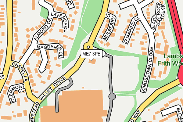 ME7 3PE map - OS OpenMap – Local (Ordnance Survey)