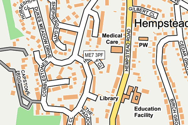 ME7 3PF map - OS OpenMap – Local (Ordnance Survey)