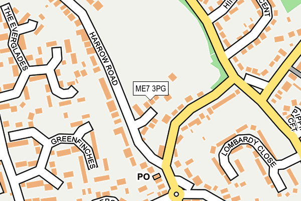 ME7 3PG map - OS OpenMap – Local (Ordnance Survey)