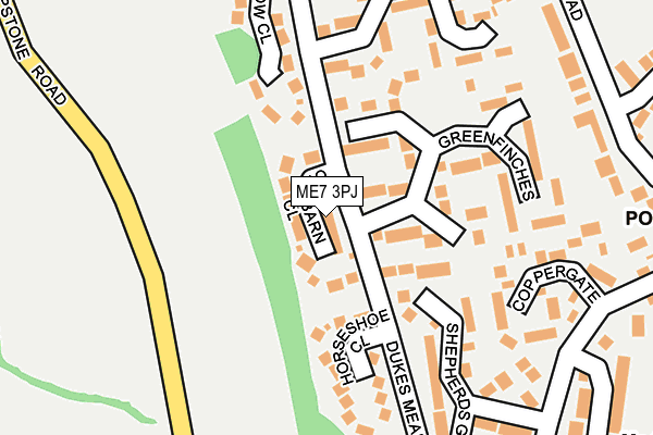 ME7 3PJ map - OS OpenMap – Local (Ordnance Survey)