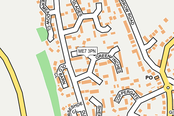 ME7 3PN map - OS OpenMap – Local (Ordnance Survey)