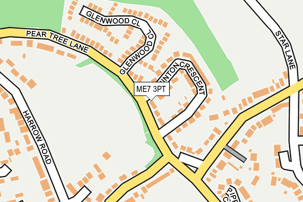 ME7 3PT map - OS OpenMap – Local (Ordnance Survey)