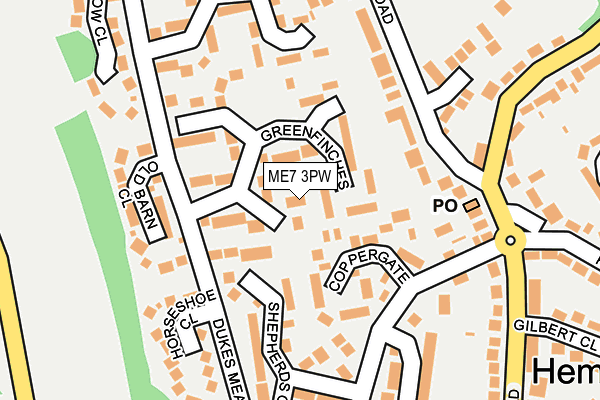ME7 3PW map - OS OpenMap – Local (Ordnance Survey)