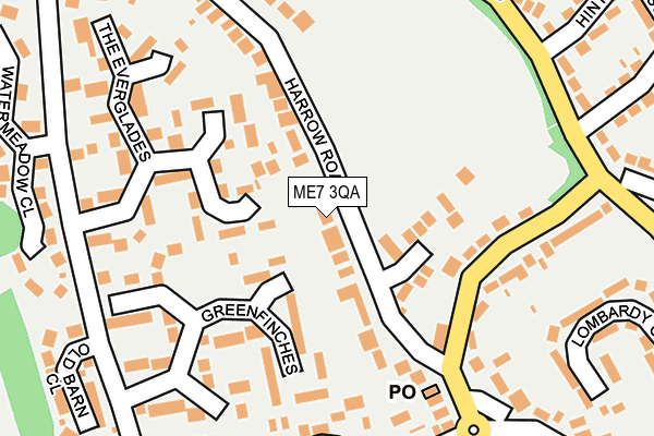 ME7 3QA map - OS OpenMap – Local (Ordnance Survey)