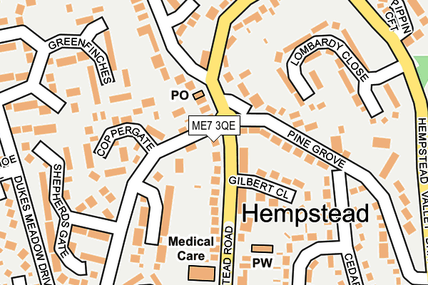 ME7 3QE map - OS OpenMap – Local (Ordnance Survey)
