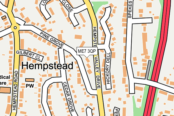 ME7 3QP map - OS OpenMap – Local (Ordnance Survey)