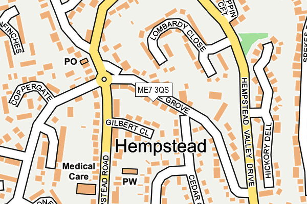 ME7 3QS map - OS OpenMap – Local (Ordnance Survey)