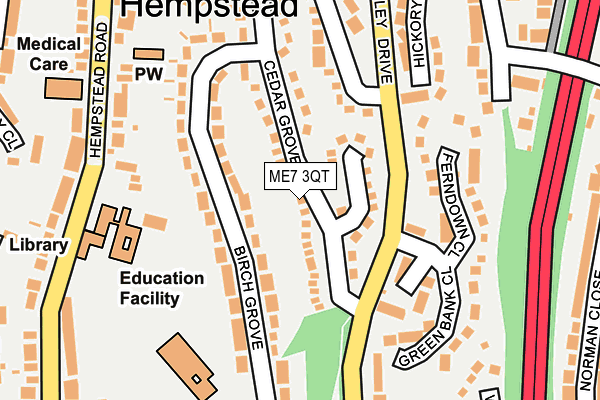 ME7 3QT map - OS OpenMap – Local (Ordnance Survey)